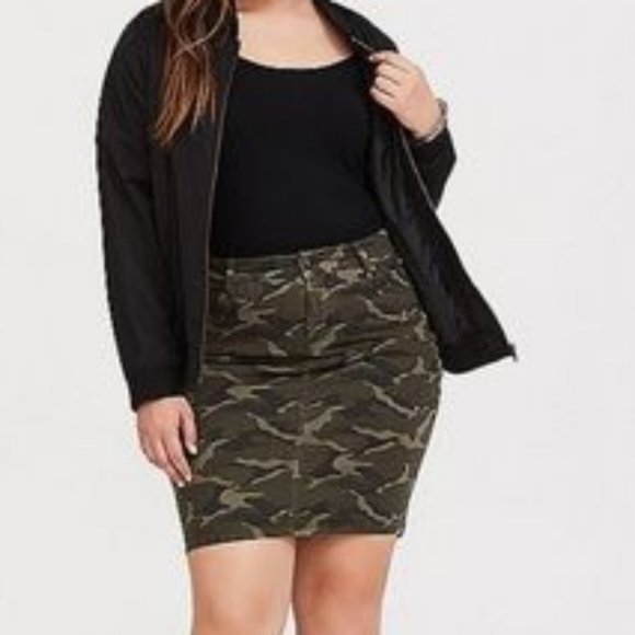 Torrid Camouflage Twill Women's Mini Skirt sz 18 - Picture 8 of 8